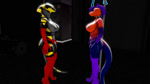 5_fingers anthro blue_hair boots breasts clothed clothing collar crouching dancing duo female fingers footwear front_view gloves hair handwear high_heeled_boots high_heels humor jumping legwear nipple_piercing nipples orange_body piercing pole shoes spiked_collar spikes standing stripper_pole thigh_boots thigh_highs topless underwear kasdaq petruz_(copyright) aspen_(kasdaq) cayenne_(kasdaq) cobra_(petruz) snake_(petruz) cobra lizard reptile scalie snake 16:9 2020 3d_(artwork) 3d_animation animated digital_media_(artwork) meme no_sound short_playtime source_filmmaker_(artwork) webm widescreen