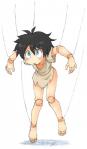 2014 5_fingers 5_toes animate_inanimate barefoot black_hair blue_eyes clothing doll doll_joints feet female fingers hair humanoid humanoid_feet living_doll not_furry open_mouth oyatsu plantigrade puppet shirt solo string suspension toes topwear