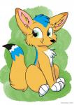 female feral hair simple_background solo toony valana_the_fennec young meowmavi canid canine fennec_fox fox mammal true_fox