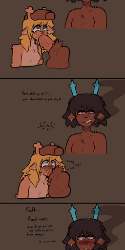 anthro antlers asphyxiation black_eyeshadow blush blush_lines brain_damage cartoon_freckles choking choking_on_penis crotch_tuft deep_throat deepthroat_training drugs duo eyelashes eyeshadow fainting female forced forced_oral freckled_face freckles glistening_eyelids horn intelligence_loss intersex intersex/female long_eyelashes makeup marijuana oral oral_penetration penetration piercing rape sex sister_penetrating_sister tear_trough text tuft unconscious galaxiedraws deltarune undertale_(series) dess_holiday noelle_holiday deer mammal 1:3 absurd_res english_text hi_res incest_(lore) sibling_(lore) sister_(lore) sisters_(lore)