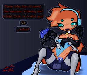anthro bodily_fluids duo female gaming_while_penetrated genital_fluids male male/female vaginal_fluids deadzephyr4114 dawn_(deadzephyr4114) dusk_(deadzephyr4114) arachnid arthropod spider brother_(lore) brother_and_sister_(lore) incest_(lore) sibling_(lore) sister_(lore) twins_(lore)
