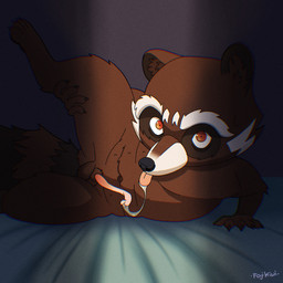 after_autofellatio anatomically_correct anatomically_correct_genitalia anatomically_correct_penis animal_genitalia animal_penis anthro balls bed bed_sheet bedding bedroom bodily_fluids caught_in_the_act caught_masturbating erection furniture genitals licking looking_at_viewer male masturbation multi_nipple navel nipples nude nude_anthro nude_male oral penile penis penis_lick personal_grooming raccoon_penis raised_leg saliva saliva_on_penis saliva_on_tongue saliva_string sex sheath solo threshold_light tongue fajikiwi guardians_of_the_galaxy marvel rocket_raccoon mammal procyonid raccoon 1:1 absurd_res hi_res