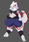 anthro clothed clothing female fluffy solo tail thick_thighs cookinpizzaart bandai_namco digimon jk_(cookinpizzaart) canid canine mammal absurd_res digital_media_(artwork) hi_res