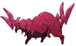 ambiguous_gender black_body black_skin multi_leg multi_limb red_body red_skin simple_background white_background yellow_eyes yellow_sclera pr_quote nintendo pokemon arthropod generation_5_pokemon pokemon_(species) scolipede absurd_res hi_res