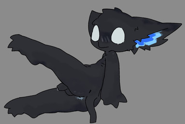 anthro anus balls beak big_ears biped black_balls black_beak black_body black_fur black_penis black_tail blue_anus blue_inner_ear bodily_fluids butt dripping ears_down empty_eyes feet flaccid fur genital_fluids genitals lightened_anus looking_back lying male male_anthro nude nude_anthro nude_male on_side one_leg_up penis pivoted_ears precum precum_drip presenting presenting_anus presenting_hindquarters raised_leg rear_view semi-anthro simple_background solo spread_legs spreading tail white_eyes young young_anthro young_male .chiy deadlock_(game) mythology valve rem_(deadlock) avian chimera dream_creature gryphon mythological_avian mythological_creature 2026 hi_res