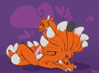 anal animal_genitalia animal_penis anthro blep bodily_fluids canine_genitalia canine_penis countershade_neck countershade_torso countershading cum cum_on_self cum_string duo erection facesitting fur genital_fluids genitals knot knotted_penis lying male male/male male_anthro multi_tail nude nude_anthro nude_male on_back oral orange_body orange_fur pawpads penis pink_penis raised_tail rimming selfcest sex simple_background sitting sitting_on_another square_crossover tail tongue tongue_out white_body white_fur meldritchhorror sunoth canid canine fox mammal 2017