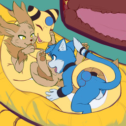 3_toes 4_fingers anthro anthro_on_feral anthro_penetrating anthro_penetrating_feral anus armor balls bestiality biped black_bracers black_collar blue_body blue_ears blue_eyes blue_fur blue_tail bracers brown_body brown_ears brown_fur brown_inner_ear brown_nose brown_pawpads brown_tail cervical_contact claws collar cunnilingus cutaway dipstick_tail emanata erection eye_contact eyelashes eyes_closed feet female female/female female_feral female_penetrated feral feral_penetrated finger_claws fingers flash_emanata from_front_position fur genitals group group_sex hug internal internal_vaginal larger_female larger_penetrated leaf leaf_tail licking looking_at_another looking_at_partner lying male male/female male_anthro male_penetrating male_penetrating_female markings multicolored_body multicolored_fur multicolored_tail nude nude_anthro nude_male on_back open_mouth oral pawpads penetration penile penile_penetration penis penis_in_vagina pink_penis quadruped red_tongue sex size_difference slide smaller_female smaller_male snout spread_legs spreading tail tail_markings threesome toe_claws toes tongue tongue_out trio two_tone_body two_tone_fur two_tone_tail vaginal vaginal_canal vaginal_penetration vulva water_slide white_balls white_body white_claws white_fur white_inner_ear white_nose white_tail white_tail_tip yellow_body yellow_eyes yellow_nose yellow_tail brentms80 darkmirage mythology nintendo pokemon fan_character glimmer_(fyoshi) quetzalli_(darkmirage) ampharos assimilative_feline canid canine dragon dragonair felid feline generation_1_pokemon generation_2_pokemon mammal mythological_creature mythological_scalie pokemon_(species) scalie 1:1 2020 digital_media_(artwork) hi_res