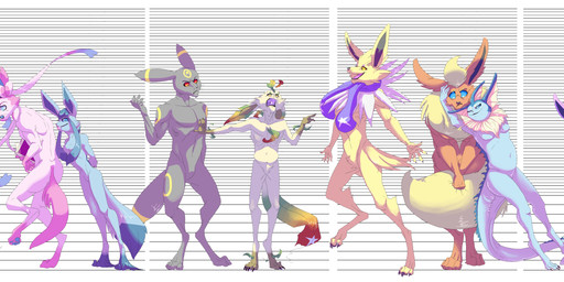 anthro biped blue_body blue_ears blue_fur blue_tail chart digitigrade dipstick_tail female fluffy fluffy_tail fur green_ears green_tail grey_body grey_ears grey_fur group larger_anthro larger_female larger_male long_ears long_tail male markings multicolored_ears multicolored_tail orange_body orange_ears orange_fur pink_body pink_ears pink_fur pink_tail red_ears red_tail size_chart size_difference smaller_anthro smaller_female smaller_male tail tail_markings tan_tail white_body white_ears white_fur white_tail yellow_body yellow_ears yellow_fur yellow_tail cabbion nintendo pokemon canid canine eeveelution espeon flareon generation_1_pokemon generation_2_pokemon generation_4_pokemon generation_6_pokemon glaceon jolteon leafeon mammal pokemon_(species) sylveon umbreon vaporeon absurd_res digital_media_(artwork) hi_res