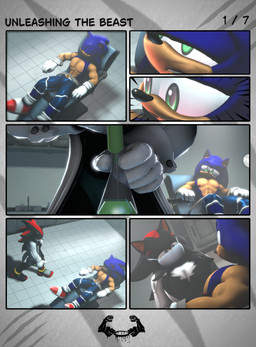 anthro beaker big_muscles big_pecs chair clothing coat duo furniture lab_coat laboratory laboratory_equipment laboratory_glassware male mask medical_instrument muscular muscular_male pecs restraining_chair restraints scientific_instrument shirtless_male surgical_mask syringe topwear underwear waking_up angelic_endowment sega sonic_the_hedgehog_(series) shadow_the_hedgehog sonic_the_hedgehog eulipotyphlan hedgehog mammal 3d_(artwork) comic digital_media_(artwork) hi_res story story_in_description