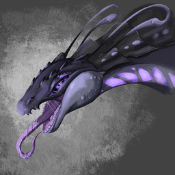 ambiguous_gender antennae_(anatomy) armor armor_plates bodily_fluids colored_saliva feral markings prehensile_tongue saliva solo tongue tongue_out unusual_bodily_fluids unusual_saliva unknown_artist aiki_sunomai alien arthropod monster necroshifter scalie 1:1 hi_res