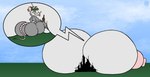 andromorph anthro astronomical_hyper baseball_cap big_breasts big_butt blue_pupils bottle bottom_heavy breast_squish breasts bubble_butt butt cheek_tuft city cityscape clothing container countershade_arms countershade_breasts countershade_face countershade_legs countershading curvy_figure ear_piercing ear_ring erect_nipples eyelashes facial_tuft fangs femboy fur grey_body grey_fur hat headgear headwear holding_bottle holding_container holding_object huge_breasts hyper hyper_breasts intersex logo looking_at_viewer looking_back looking_back_at_viewer male nipples nude piercing pupils rear_view ring_piercing silhouette sitting sitting_on_ground small_waist solo squish teeth text thick_thighs tongue tongue_out toony tuft whiskers yellow_sclera thatdawgmurray adult_swim cartoon_network gassy's_gas_'n_stuff gilbert_(gassy's_gas_'n_stuff) american_opossum mammal marsupial absurd_res artist_logo artist_name hi_res signature watermark