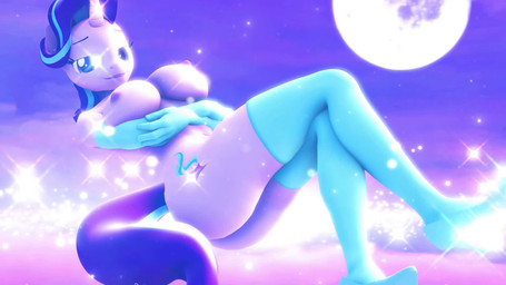 5_fingers anthro anthrofied areola armwear big_breasts big_butt blue_armwear blue_clothing blue_elbow_gloves blue_eyes blue_footwear blue_gloves blue_handwear blue_high_heels blue_legwear blue_stockings breasts bubble_butt butt clothing curvy_figure cutie_mark elbow_gloves eyelashes female fingers floating footwear fur gloves handwear high_heels horn latex latex_armwear latex_clothing latex_elbow_gloves latex_gloves latex_handwear latex_legwear latex_stockings legwear long_mane long_tail looking_at_viewer mane moon multicolored_mane night nipples outside purple_body purple_fur purple_mane purple_tail shoes sky smile solo stockings tail thick_thighs turquoise_mane turquoise_tail two_tone_mane two_tone_tail unicorn_horn voluptuous voluptuous_anthro voluptuous_female wide_hipped_anthro wide_hipped_female wide_hips human_x_anthro_lover friendship_is_magic hasbro my_little_pony mythology starlight_glimmer_(mlp) equid equine mammal mythological_creature mythological_equine unicorn 16:9 2025 3d_(artwork) 3d_animation animated digital_media_(artwork) hi_res high_framerate huge_filesize long_playtime no_sound source_filmmaker_(artwork) video widescreen