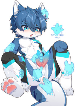 2_penises 4_toes anal anal_fingering animal_genitalia animal_penis anthro athletic athletic_anthro athletic_male bangs blue_body blue_ears blue_fur blue_hair blush bodily_fluids bound breath cetacean_tail cheek_tuft claws clothing crying cute_fangs diphallism dipstick_ears ear_markings facial_markings facial_tuft fangs feet fingering forced forced_penetration forced_spreading fur genitals gesture hair handjob handjob_while_fingering handjob_while_penetrated head_markings hemipenes latex latex_clothing latex_skinsuit looking_down male markings multi_genitalia multi_penis multicolored_ears open_mouth panting pawpads penetration penile penis pink_pawpads rape rubbing_ear sex simple_background skinsuit solo spandex spandex_suit spread_legs spreading superhero_costume sweat sweatdrop tapering_penis tears teeth text tight_clothing toe_claws toes tongue tongue_out torn_clothing tuft waving waving_hand white_background white_body white_ear_tips white_fur white_inner_ear young young_anthro young_male kazukiiii462 aquatic cetacean furred_cetacean ghost mammal spirit absurd_res english_text hi_res