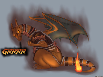 angry bow_ribbon claws clothed clothed_feral clothing dark_aura female feral finger_claws fire flaming_eyes flaming_tail long_neck looking_at_viewer maid_collar maid_uniform membrane_(anatomy) membranous_wings rage_face ribbons solo tail toe_claws uniform wings backlash91 conditional_dnp nintendo pokemon charizard generation_1_pokemon pokemon_(species) 2025 4:3 hi_res shaded