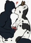 anthro anthro_on_anthro duo erection genitals kissing lilypanther male male/male muscular penis sex joh29 fairy_tail pantherlily taurus_(fairy_tail) bovid bovine cattle felid mammal pantherine hi_res