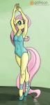 anthro anthrofied ballerina ballet ballet_leotard biped clothing dance_shoes dancewear dancing en_pointe female fifth_position_arms_(ballet) footwear fourth_position_arms_(ballet) leotard pointe_shoes pose shoes solo text smudge_proof friendship_is_magic hasbro my_little_pony fluttershy_(mlp) equid equine horse mammal pony digital_media_(artwork) hi_res sketch url