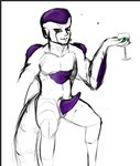 animal_genitalia erection genital_slit genitals holding_wine_glass long_tail looking_at_viewer male nude penis purple_penis red_eyes smooth_skin solo tail tapering_penis thick_tail white_body white_skin shotguncarousel dragon_ball frieza frieza_race humanoid portrait sketch three-quarter_portrait