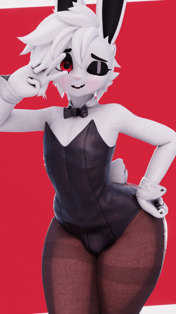 anthro bunny_costume clothing costume femboy fur hair male nervous nervous_smile pose red_eyes solo thick_thighs white_body white_fur white_hair sykonejo nyx_(sykonejo) lagomorph leporid mammal rabbit 3d_(artwork) 4k 9:16 absurd_res blender_(artwork) digital_media_(artwork) hi_res