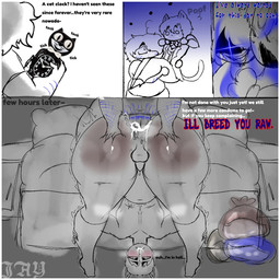 anal anal_penetration arm_hair balls bed big_butt big_penis bodily_fluids body_hair butt butt_grab clock clothing condom condom_balloon cum cum_from_mouth cum_in_mouth cum_inside cum_splatter dominant dominant_human dominant_male erection filled_condom flexible fucked_silly furniture genital_fluids genitals grin hair hand_on_butt huge_butt huge_thighs human_on_humanoid human_penetrating human_penetrating_humanoid humanoid_penetrated interspecies legwear male male/male male_penetrated male_penetrating male_penetrating_male object_to_humanoid onomatopoeia overstimulation overweight overweight_human overweight_male penetration penis piledriver_position questionable_consent sex sexual_barrier_device shaking small_balls small_penis smile sound_effects stockings submissive submissive_humanoid submissive_male text thick_penis thick_thighs trembling jayblue0 date_everything timothy_timepiece animal_humanoid cat_humanoid felid felid_humanoid feline feline_humanoid human humanoid mammal mammal_humanoid 1:1 2025 comic english_text hi_res spot_color