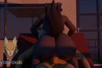 3:2 3d_(artwork) 3d_animation animated anthro anthro_on_anthro anthro_penetrated anthro_penetrating anthro_penetrating_anthro artist_name balls beastars big_breasts big_butt big_penis breasts brown_body brown_fur butt canid canine canis cervine cowgirl_position deer detailed_background digital_media_(artwork) dominant dominant_female door duo female female_on_top female_penetrated from_front_position fur genitals hi_res humanoid_genitalia humanoid_penis inside juno_(beastars) louis_(beastars) male male/female male_penetrating male_penetrating_female mammal no_sound on_bottom on_top outside penetration penis red_deer sex short_playtime sitting sitting_sex tail tail_motion tailwag vonfoxus webm window wolf