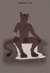 animal_genitalia animal_penis anthro balls fully_sheathed genitals male multi_nipple nipples penis sauna scar sheath sitting solo towel thathornycat capitoline_ranch fallout microsoft vazquez_(capitoline_ranch) night_stalker_(fallout) absurd_res hi_res sketch