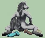 anthro anus backsack balls butt dildo equine_anus genitals hooves looking_back male mane rear_view sex_toy solo conditional_dnp nakoo bad_dragon flint_(bad_dragon) jericho_(ulfhednar) andalusian_horse equid equine horse mammal