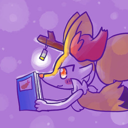 :3 ambiguous_anthro ambiguous_gender anthro biped blush blush_stickers book flashlight lying object_in_tail on_front reading reading_book side_view simple_background snout solo stick stick_in_tail tail annyui0611 nintendo pokemon braixen canid generation_6_pokemon mammal pokemon_(species) 1:1 2024 digital_drawing_(artwork) digital_media_(artwork) half-length_portrait hi_res japanese_description portrait translated_description