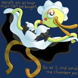 ambiguous_gender anthro beak clothing eye_bags feathers glistening glistening_eyelids glistening_eyes maid_headdress maid_uniform makeup noodle_arms noodle_legs noodle_limbs orange_beak red_cheekdots red_eyelids rhyme simple_background solo striped_legs text transparent_background uniform yellow_body yellow_feathers schreckengast adventure_time cartoon_network choose_goose anatid anseriform anserine avian bird goose 1:1 2026 alpha_channel digital_drawing_(artwork) digital_media_(artwork) english_text