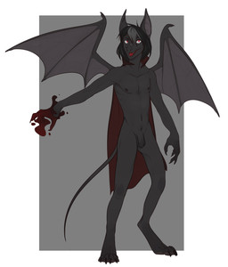 abstract_background anthro balls claws fangs flaccid foreskin genitals grey_background magic male nude penis scar simple_background solo standing teeth unknown_artist ruby_the_bat_(ruby_savarin) bat mammal vampire full-length_portrait hi_res portrait