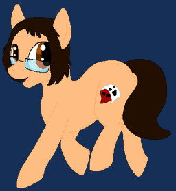 ambiguous_gender black_mane black_tail brown_eyes cutie_mark eyewear feral glasses hooves looking_at_viewer mane open_mouth open_smile orange_body rectangular_glasses simple_background smile snout solo tail transparent_background unguligrade wearing_glasses sebdoggo hasbro my_little_pony fan_character earth_pony equid equine horse mammal pony 2014 aliasing alpha_channel digital_drawing_(artwork) digital_media_(artwork) flat_colors full-length_portrait low_res microsoft_paint_(artwork) portrait