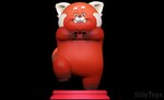 3d_modeling 3d_print anthro black_background fangs female fur gesture heart_gesture orange_body orange_fur pose raised_foot red_body red_fur simple_background smile solo stage teeth white_body white_fur sillytoys disney pixar turning_red meilin_lee_(turning_red) ailurid mammal red_panda 3d_(artwork) digital_media_(artwork) hi_res pinup