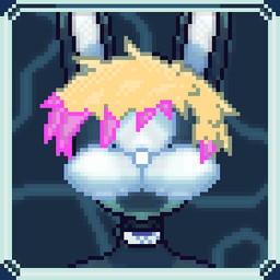 anthro assimilation bad_end black_body blonde_hair faceless_character female hair latex permanent permanent_transformation slime solo species_transformation transformation milkybun29 milky_rivas lagomorph mammal pawns_(fattmana) 1:1 animated digital_media_(artwork) low_res pixel_(artwork) portrait