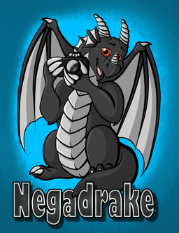 anthro back_wings biped black_body camera grey_body horn male multicolored_body open_mouth open_smile red_eyes smile solo toska wings mythology negadrake dragon mythological_creature mythological_scalie scalie 2020 hi_res
