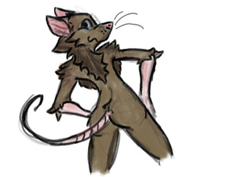 anthro butt female solo standing tail jackw2 rat_girl_(jackw2) mammal murid murine rat rodent 4:3 hi_res