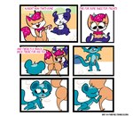 anthro anthro_on_anthro anus balls bear bisexual butt candy candy_cane comic cunnilingus dessert domestic_cat english_text erection felid feline felis female female/female food genitals giant_panda group hasbro herpestid littlest_pet_shop littlest_pet_shop_(2012) male male/female mammal mongoose not_a_furfag oral penis penny_ling presenting presenting_hindquarters pussy sex sugar_sprinkles sunil_nevla text trio url vaginal