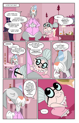 anthro bedroom begging border buckteeth clothed clothing detailed_background dialogue dress elder elderly elderly_anthro elderly_female elderly_male eyewear female glasses imminent_sex implying_sex legs_together male monocle offering_sex partially_clothed pleading_eyes robe size_difference speech_bubble spread_legs spreading suggestive suggestive_dialogue teasing teasing_partner teeth text white_border bob-jiggles cartoon_network foster's_home_for_imaginary_friends madame_foster mr._herriman human imaginary_friend lagomorph leporid mammal rabbit absurd_res comic english_text hi_res