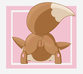 anus ass_up blush body_blush brown_body brown_ears butt butt_blush butt_focus digitigrade dipstick_tail feet female feral genitals markings presenting presenting_hindquarters presenting_vulva quadruped raised_tail rear_view simple_background solo tail tail_markings vulva vulva_blush x_anus sakrem nintendo pokemon eevee generation_1_pokemon mammal pokemon_(species) absurd_res digital_media_(artwork) hi_res krita_(artwork)