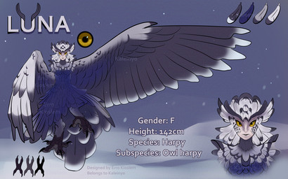 anthro avian_feet feather_hair feathered_head feathered_wings feathers feet female front_view humanoid_face looking_at_viewer pseudo_hair simple_background snow snowing solo talons toes wings yellow_eyes errokioslem european_mythology greek_mythology mythology avian harpy mythological_avian mythological_creature 16:10 full-length_portrait hi_res model_sheet portrait widescreen