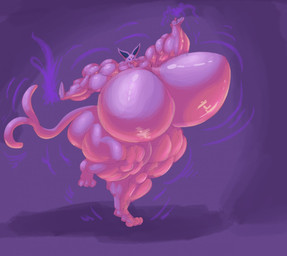 anthro big_breasts big_muscles breasts featureless_breasts female huge_breasts huge_muscles hyper hyper_breasts muscular muscular_anthro muscular_female solo thick_thighs bobert nintendo pokemon eeveelution espeon generation_2_pokemon pokemon_(species) 2015 digital_media_(artwork)
