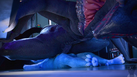 3_toes anthro anthro_on_anthro anthro_penetrated anthro_penetrating anthro_penetrating_anthro balls big_balls big_butt big_penis black_body black_scales blue_balls blue_body blue_fur blue_hair blue_penis butt claws duo erection fangs feet female female_penetrated fur genitals hair hands_behind_head interspecies larger_anthro larger_female larger_penetrated lying male male/female male_penetrating male_penetrating_female multiple_angles nude on_back on_bottom on_top penetration penis pink_body pink_scales power_bottom reverse_cowgirl_position scales service_top sex sharp_teeth size_difference smaller_anthro smaller_male snake_hood sound_effects teeth thick_thighs toe_claws toes vaginal vaginal_penetration vein veiny_penis white_claws twitchyanimation darkfurniturewizard_(modeler) mythology pinwheel_(snekguy) snekguy dragon_(pinwheel) gin_(twitchyanimation) bat dragon mammal mythological_creature mythological_scalie scalie 16:9 2026 3d_(artwork) 3d_animation animated digital_media_(artwork) hi_res huge_filesize loop short_playtime sound video voice_acted widescreen