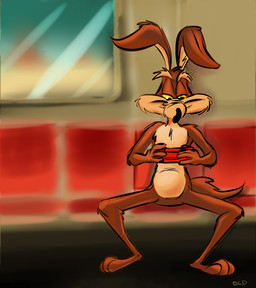 3_toes 4_fingers anthro arm_tuft athletic athletic_anthro athletic_male belly bent_legs biped black_eyes black_nose brown_body brown_fur butt butt_from_the_front calf_tuft canyon casual_nudity chest_tuft countershade_feet countershade_fur countershade_torso countershading desert elbow_tuft eyebrows featureless_butt featureless_crotch feet fingers fluffy fluffy_chest fluffy_tail front_view fur gaming half-closed_eyes handheld_console head_tuft holding_handheld_game_console humanoid_hands humanoid_heel inside inside_train knee_tuft leg_tuft looking_down male monobutt multicolored_body multicolored_fur narrowed_eyes nude painted_background paws pecs plantigrade playing_video_game pose shoulder_tuft sitting skin_folds skinny skinny_anthro skinny_male slim slim_anthro slim_male smug smug_expression smug_eyes smug_face smug_grin solo spread_legs spread_thighs spreading tail tan_belly tan_body tan_eyebrows tan_fur thick_calves toe_tuft toes train tuft two_tone_body two_tone_fur vehicle yellow_sclera stevethedragon looney_tunes warner_brothers wile_e._coyote canid canine canis coyote mammal 2014 colored detailed digital_drawing_(artwork) digital_media_(artwork) digital_painting_(artwork) painting_(artwork) pinup shaded signature sketch