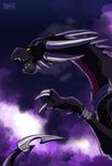 ambiguous_gender angry blade claws female feral glowing glowing_eyes horn roaring smoke smoke_from_mouth solo tail tail_blade weapon_tail yellow_eyes lddraws activision mythology spyro_the_dragon the_legend_of_spyro cynder dragon mythological_creature mythological_scalie scalie hi_res sketch female_(lore)