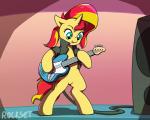 clothing cutie_mark electric_guitar female guitar horn musical_instrument plucked_string_instrument shadow solo string_instrument rockset equestria_girls fender_musical_instruments_corporation hasbro jazz_bass my_little_pony mythology sunset_shimmer_(eg) equid equine mammal mythological_creature mythological_equine unicorn 2019 5:4 animated frame_by_frame short_playtime