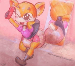 anthro clothed clothing diaper feces female soiled soiled_diaper soiling solo tail unclean_diaper used_diaper wearing_diaper overflo207 aggretsuko sanrio tsunoda_(aggretsuko) antelope bovid deer gazelle mammal thomson's_gazelle true_antelope digital_media_(artwork) hi_res