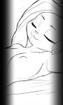 2016 3:5 anthro areola breasts disney erect_nipples eyes_closed female judy_hopps lagomorph leporid mammal monochrome nipples rabbit sirdooblie sleeping solo zootopia