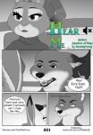 anthro clothed clothing deaf dipstick_ears duo ear_markings female male multicolored_ears pencil_(object) speech_bubble text deathlyfurry disney zootopia judy_hopps nick_wilde canid canine fox lagomorph leporid mammal rabbit comic english_text hi_res monochrome url