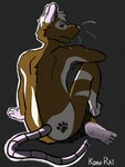 2020 3:4 4_fingers 4_toes anthro arm_on_knee bedroom_eyes bent_knees bent_legs biped brown_body brown_fur buckteeth butt butt_tattoo casual_nudity claws countershade_butt countershade_feet countershade_torso countershading digital_drawing_(artwork) digital_media_(artwork) feet fingers footprint fur glance glancing_back grey_background hair hi_res humanoid_feet knee_up leg_markings looking_at_viewer looking_back looking_back_at_viewer lost_in_thought male mammal markings murid murine narrowed_eyes nude pawprint pawprint_(marking) pawprint_on_body pawprint_tattoo pink_ears pink_feet pink_hands pink_nose pink_tail plantigrade rat rear_view rodent sarahratte seductive shaded simple_background sitting socks_(marking) socks_the_rat_(character) soles solo tail tattoo teeth toe_claws toes whiskers white_hair white_markings