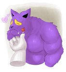 anthro barazoku belly big_pecs clothing fingers fur hair husband male male/male moobs muscular muscular_anthro muscular_male npc overweight overweight_anthro overweight_male pecs purple_body purple_fur purple_hair shirt slightly_chubby smile solo solo_focus thick_thighs tongue tongue_out topwear wide_hips vasgore deltarune undertale undertale_(series) asgore_dreemurr catti's_father_(deltarune) boss_monster_(undertale) bovid caprine domestic_cat felid feline felis goat mammal monster hi_res father_(lore) parent_(lore)