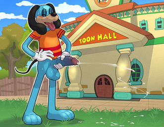 anthro balls big_balls blue_body blue_fur blush bodily_fluids cartoon_gloves clothed clothing cum cum_on_ground cumshot dripping ejaculation erection eyebrows eyes_closed feet fur genital_fluids genitals gloves gripping_penis handwear humanoid_genitalia humanoid_penis long_ears long_floppy_ears male orgasm orgasm_face penis pose solo standing sweat sweatdrop tail tongue tongue_out toony vein veiny_penis mindnaughty toontown toontown_corporate_clash toontown_online toontown_rewritten flippy_doggenbottom canid canine canis domestic_dog mammal absurd_res hi_res