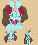 ahegao ambiguous_gender ambiguous_penetrated anthro balls blush bodily_fluids cum cum_inside ear_penetration genital_fluids genitals group half-closed_eyes looking_pleasured male male/ambiguous male_penetrating male_penetrating_ambiguous narrowed_eyes nude open_mouth penetration penis sex simple_background smile text trio rickityrabbit canid canine canis lagomorph leporid mammal rabbit wolf 5:6 digital_drawing_(artwork) digital_media_(artwork) hi_res